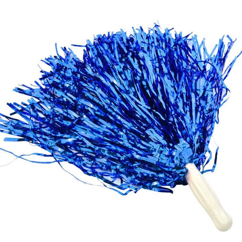 baotongle 12 PCS Cheerleading Squad Spirited Fun Poms Pompoms Cheer Costume Accessory for Party Dance Sports (Blues) - Image 1